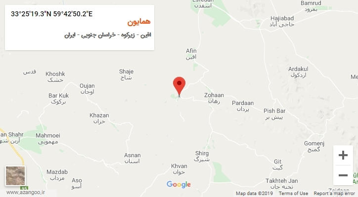 روستای همایون بر روی نقشه