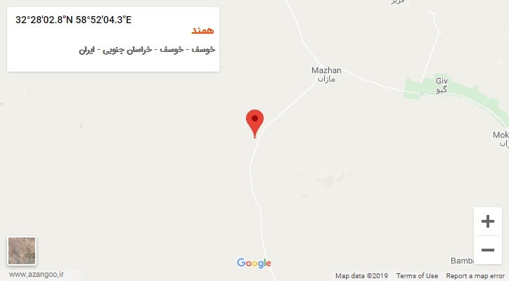 روستای همند بر روی نقشه