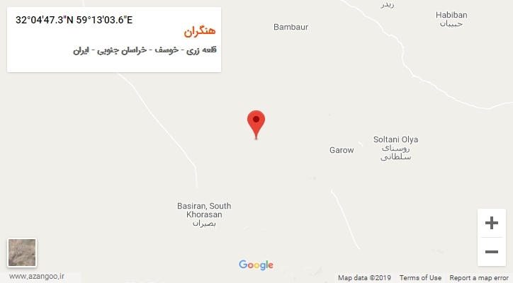 روستای هنگران بر روی نقشه