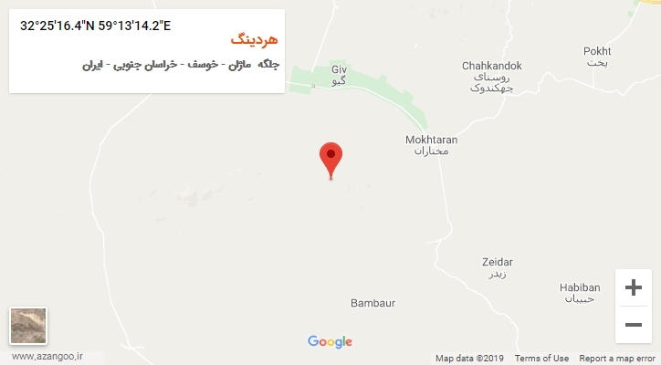 روستای هردینگ بر روی نقشه