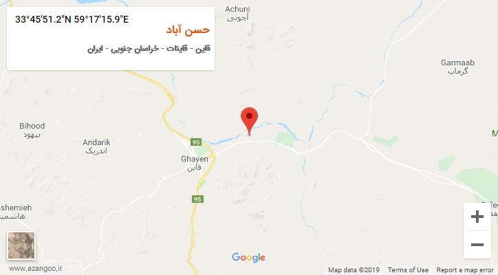 روستای حسن آباد بر روی نقشه