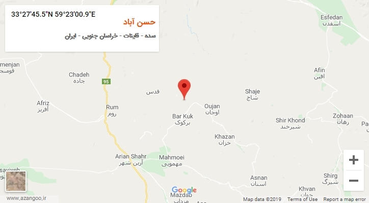 روستای حسن آباد بر روی نقشه