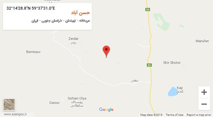 روستای حسن آباد بر روی نقشه
