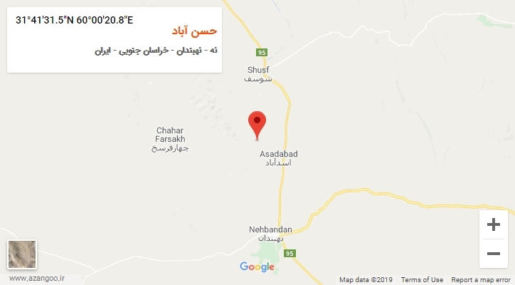 روستای حسن آباد بر روی نقشه