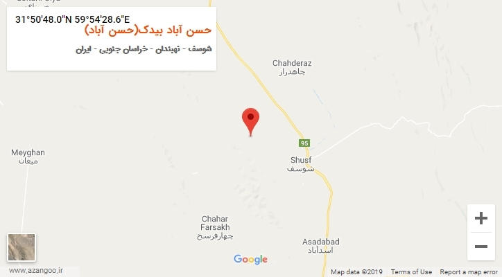 روستای حسن آباد بیدک(حسن آباد) بر روی نقشه