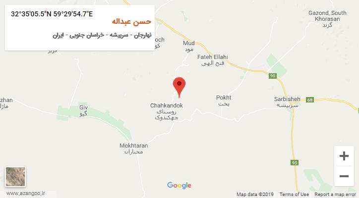 روستای حسن عبداله بر روی نقشه