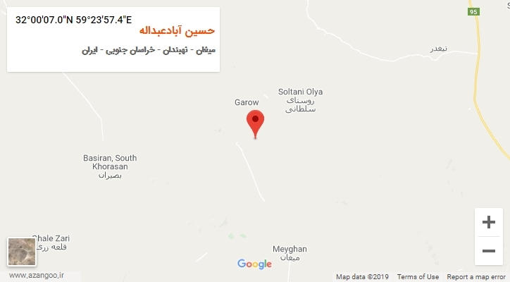 روستای حسین آبادعبداله بر روی نقشه