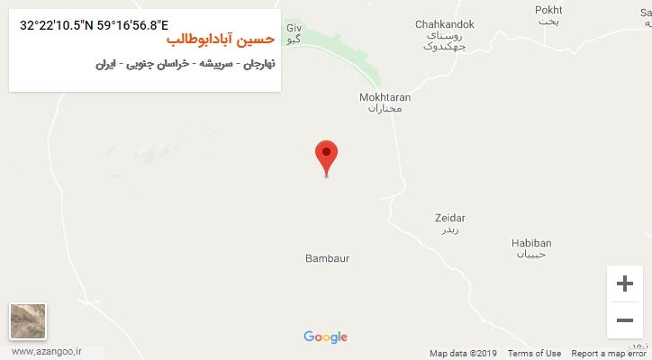روستای حسین آبادابوطالب بر روی نقشه
