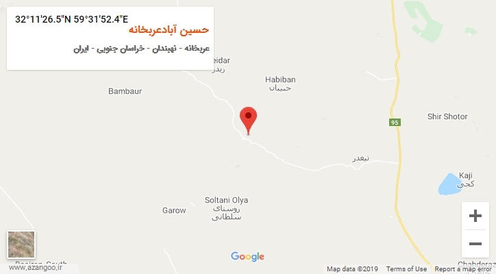 روستای حسین آبادعربخانه بر روی نقشه