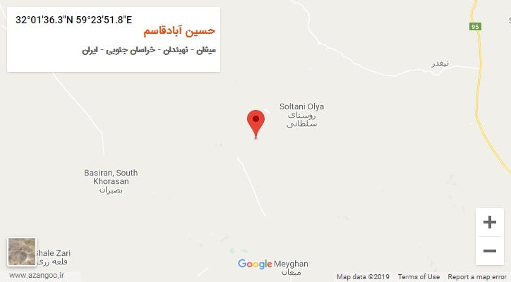 روستای حسین آبادقاسم بر روی نقشه