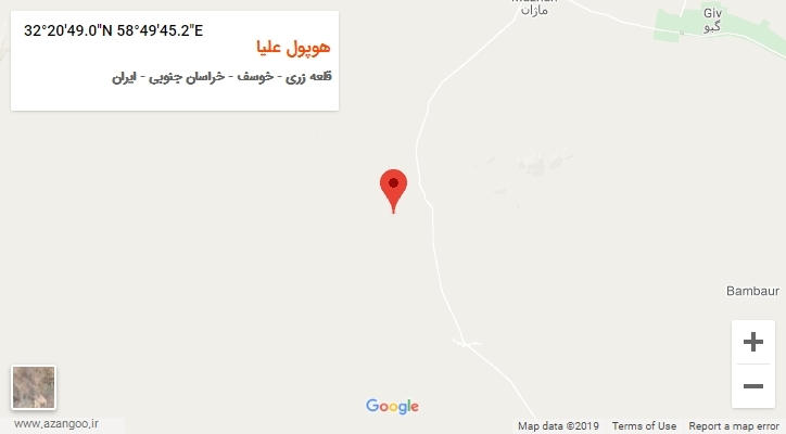 روستای هوپول علیا بر روی نقشه