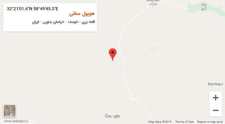 روستای هوپول سفلی بر روی نقشه