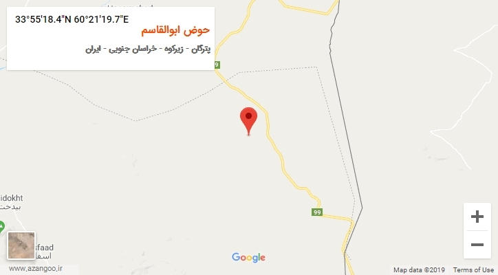 روستای حوض ابوالقاسم بر روی نقشه