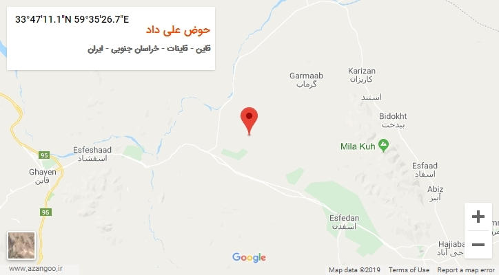 روستای حوض علی داد بر روی نقشه