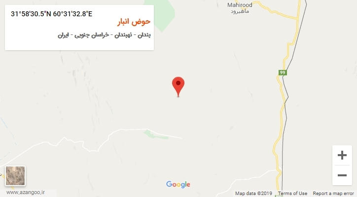 روستای حوض انبار بر روی نقشه