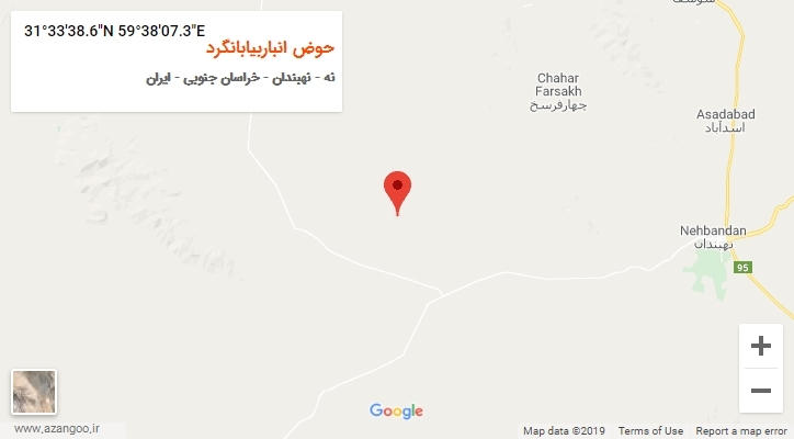 روستای حوض انباربیابانگرد بر روی نقشه