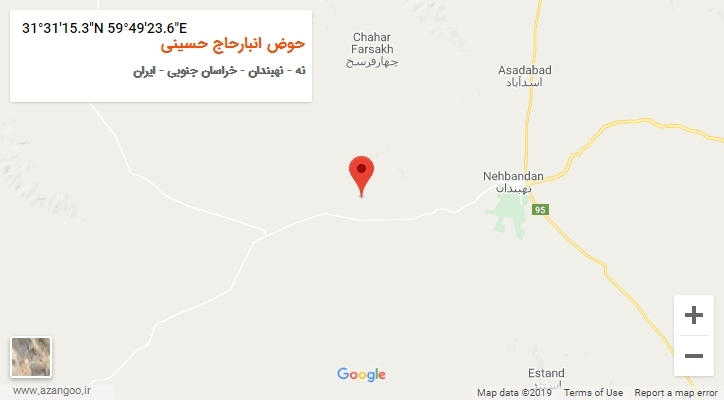روستای حوض انبارحاج حسینی بر روی نقشه