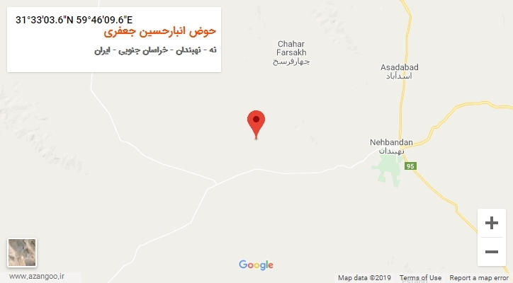 روستای حوض انبارحسین جعفری بر روی نقشه