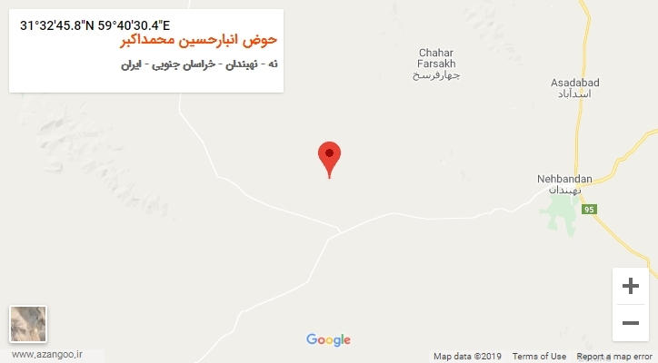 روستای حوض انبارحسین محمداکبر بر روی نقشه