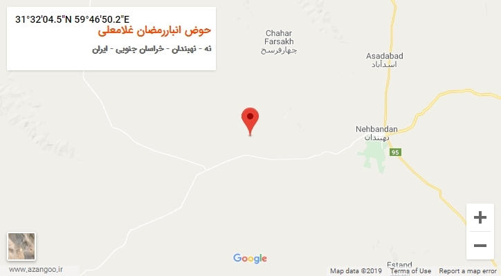 روستای حوض انباررمضان غلامعلی بر روی نقشه