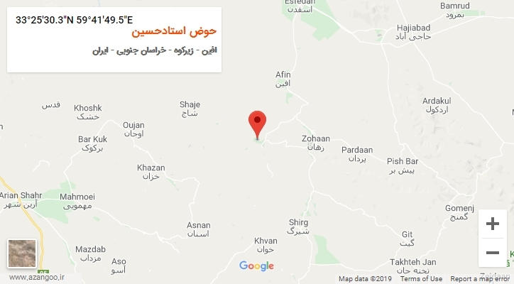 روستای حوض استادحسین بر روی نقشه