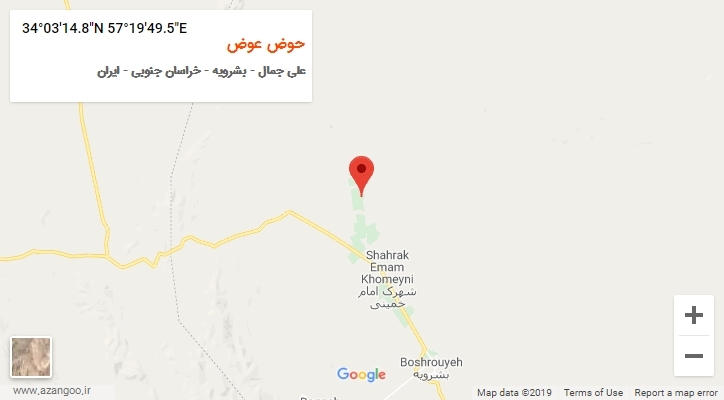 روستای حوض عوض بر روی نقشه