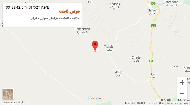 روستای حوض فاطمه بر روی نقشه