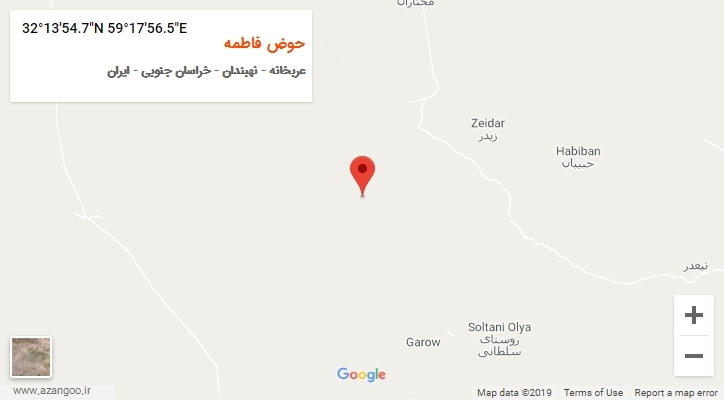 روستای حوض فاطمه بر روی نقشه