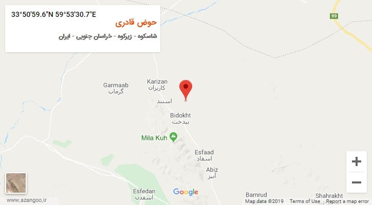 روستای حوض قادری بر روی نقشه