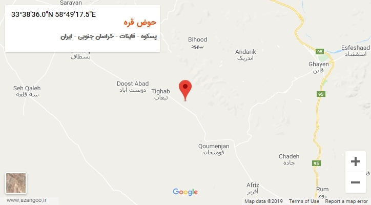 روستای حوض قره بر روی نقشه