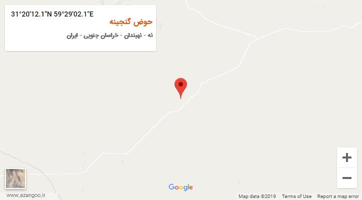 روستای حوض گنجینه بر روی نقشه