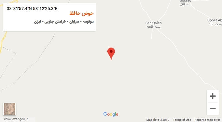 روستای حوض حافظ بر روی نقشه