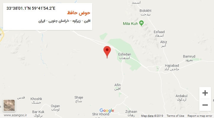 روستای حوض حافظ بر روی نقشه