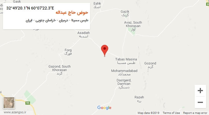 روستای حوض حاج عبداله بر روی نقشه