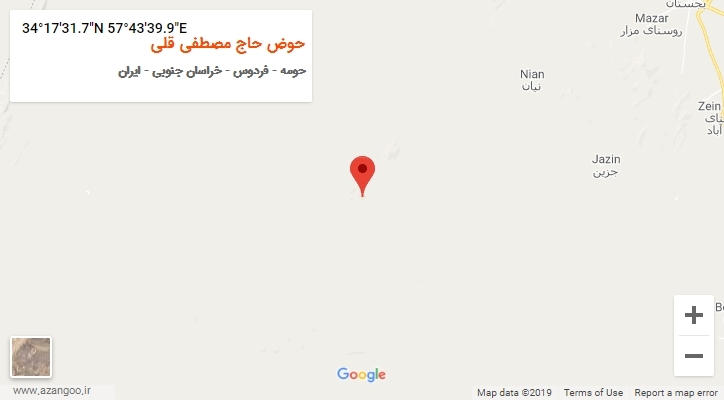 روستای حوض حاج مصطفی قلی بر روی نقشه