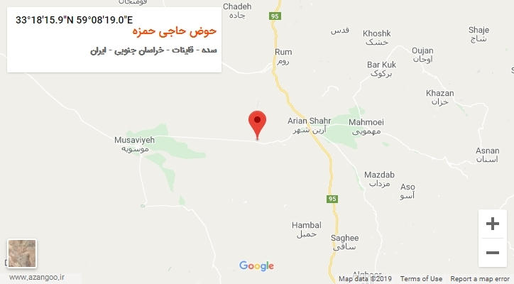 روستای حوض حاجی حمزه بر روی نقشه
