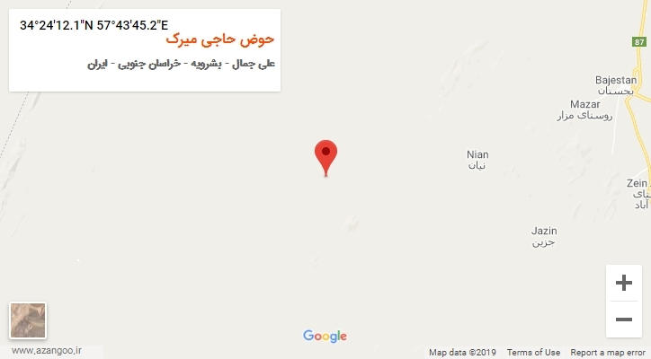 روستای حوض حاجی میرک بر روی نقشه