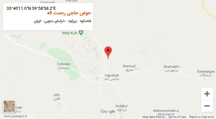 روستای حوض حاجی رحمت اله بر روی نقشه
