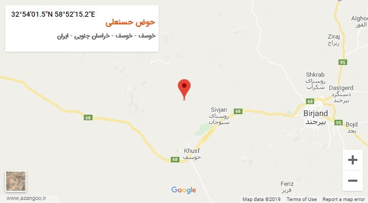 روستای حوض حسنعلی بر روی نقشه