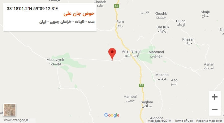 روستای حوض جان علی بر روی نقشه