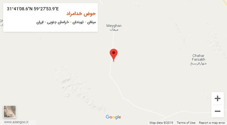 روستای حوض خدامراد بر روی نقشه