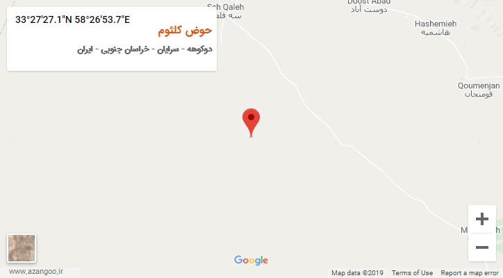 روستای حوض کلثوم بر روی نقشه