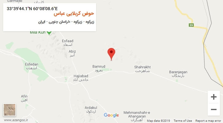 روستای حوض کربلایی عباس بر روی نقشه