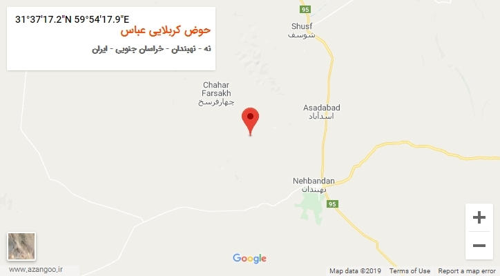 روستای حوض کربلایی عباس بر روی نقشه