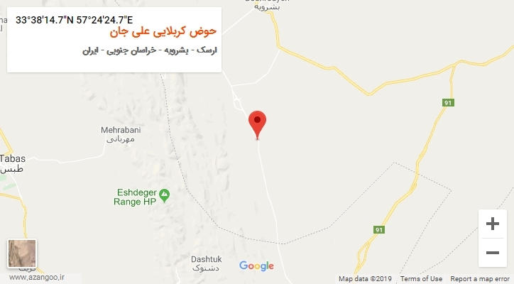 روستای حوض کربلایی علی جان بر روی نقشه