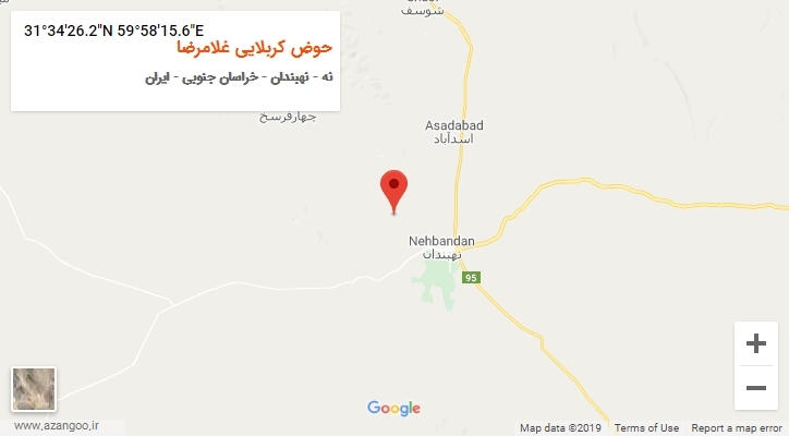 روستای حوض کربلایی غلامرضا بر روی نقشه