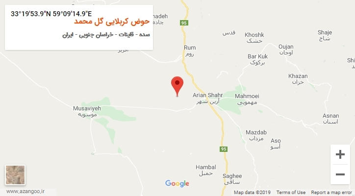 روستای حوض کربلایی گل محمد بر روی نقشه