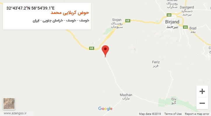روستای حوض کربلایی محمد بر روی نقشه