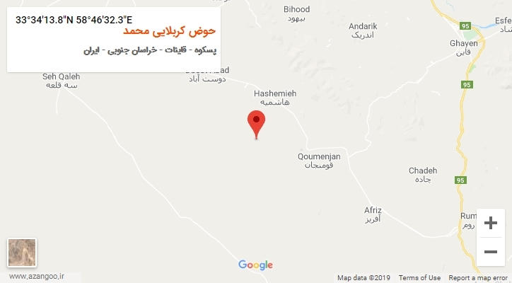 روستای حوض کربلایی محمد بر روی نقشه