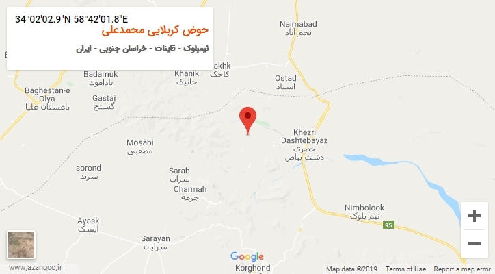 روستای حوض کربلایی محمدعلی بر روی نقشه